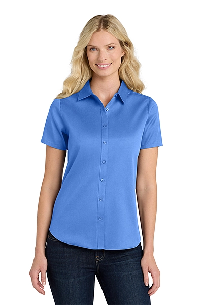 Port Authority® Women's Short Sleeve SuperPro React ™ Twill Shirt - LW809