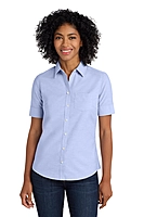 Port Authority® Women's Short Sleeve SuperPro™ Oxford Shirt - L659