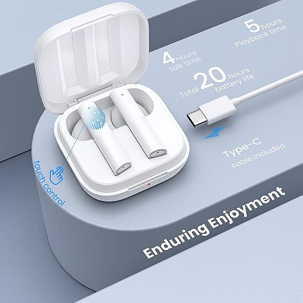 Haylou GT6 Bluetooth TWS Earbuds - White
