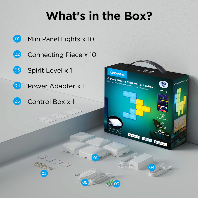 Govee Smart Mini Panel Lights (10 pack)