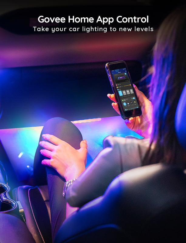 Govee RGBIC Interior Car Lights （30 Scene Mode + 4 Music Mode)--Without Remote Control