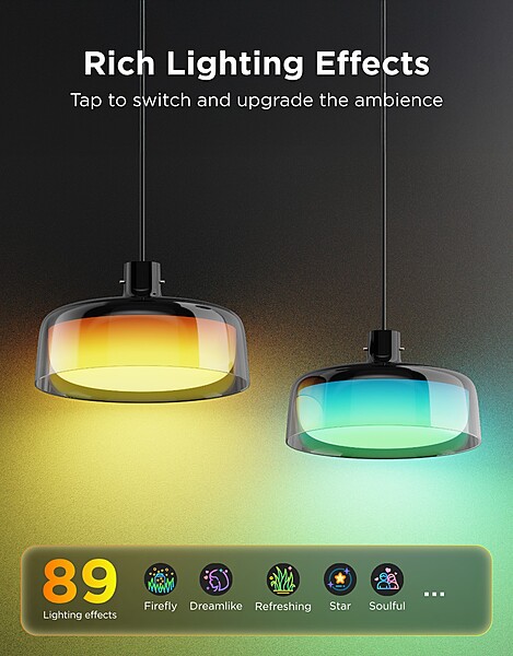 Govee RGBICWW Pendant Light – Multi-Zone RGBIC Smart LED with Matter Support