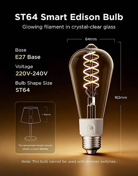 Govee ST19 Smart Edison Bulb E27