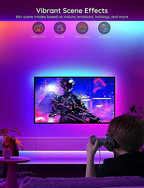 Govee RGBIC Basic Wi-Fi + Bluetooth LED Strip Lights (10 Meter)