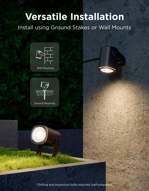 Govee RGBICWW Outdoor Spotlights