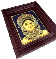 Devi Durga - Bengal Style Tanjore Painting - Various sizes Devi Durga - Bengal Style Tanjore Painting - Various sizes