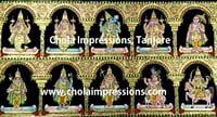 Dasavatharam Tanjore Painting - 3 ft x 1.75 ft - Chola Impressions Exclusive Collection Dasavatharam Tanjore Painting - 3 ft x 1.75 ft - Chola Impressions Exclusive Collection