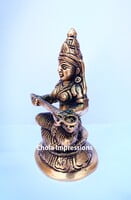 Annapoorani Devi Brass Statue - 9 cm x 5.5 cm Annapoorani Devi Brass Statue - 9 cm x 5.5 cm