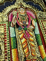 Tiruchendur Murugar 3D Super Embossed Tanjore Painting - 1.5 x 1.2 ft