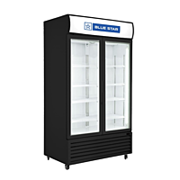 Front look of Blue Star Visi Cooler-VC800CD-Black with Uniform Cooling