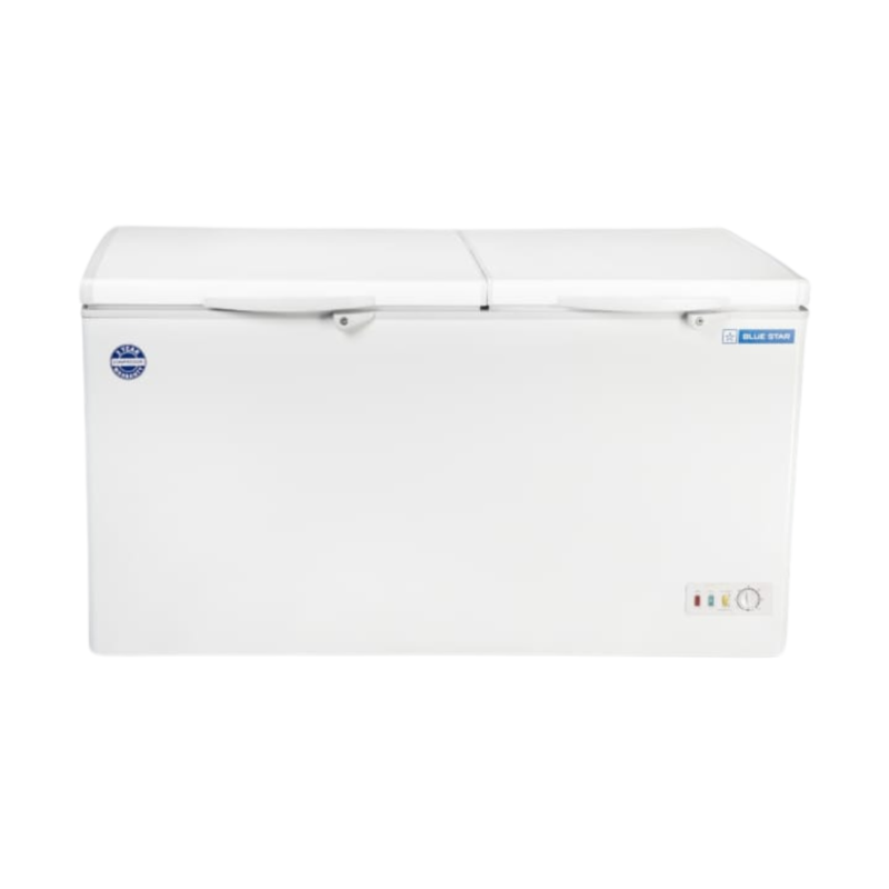 Front look of Blue star Cooler and Deep Freezer 350 liter-CHFK350DGS