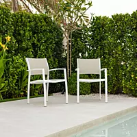 Etna Chair With Arms | White | Ash Fabric | ETS-B/BLT-38/00 | Balliu