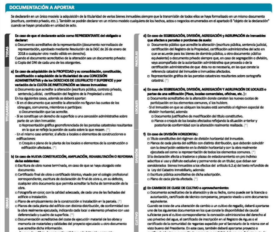 Declaración de alteración catastral - Modelo 900D Declaración de alteración catastral - Modelo 900D