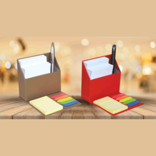 Slip Pad with Pen Stand & Sticky Notes