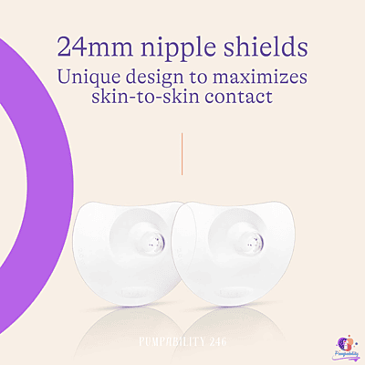 Lansinoh Contact Nipple Shields 2 Count Size 2-24mm w/ Carry Case