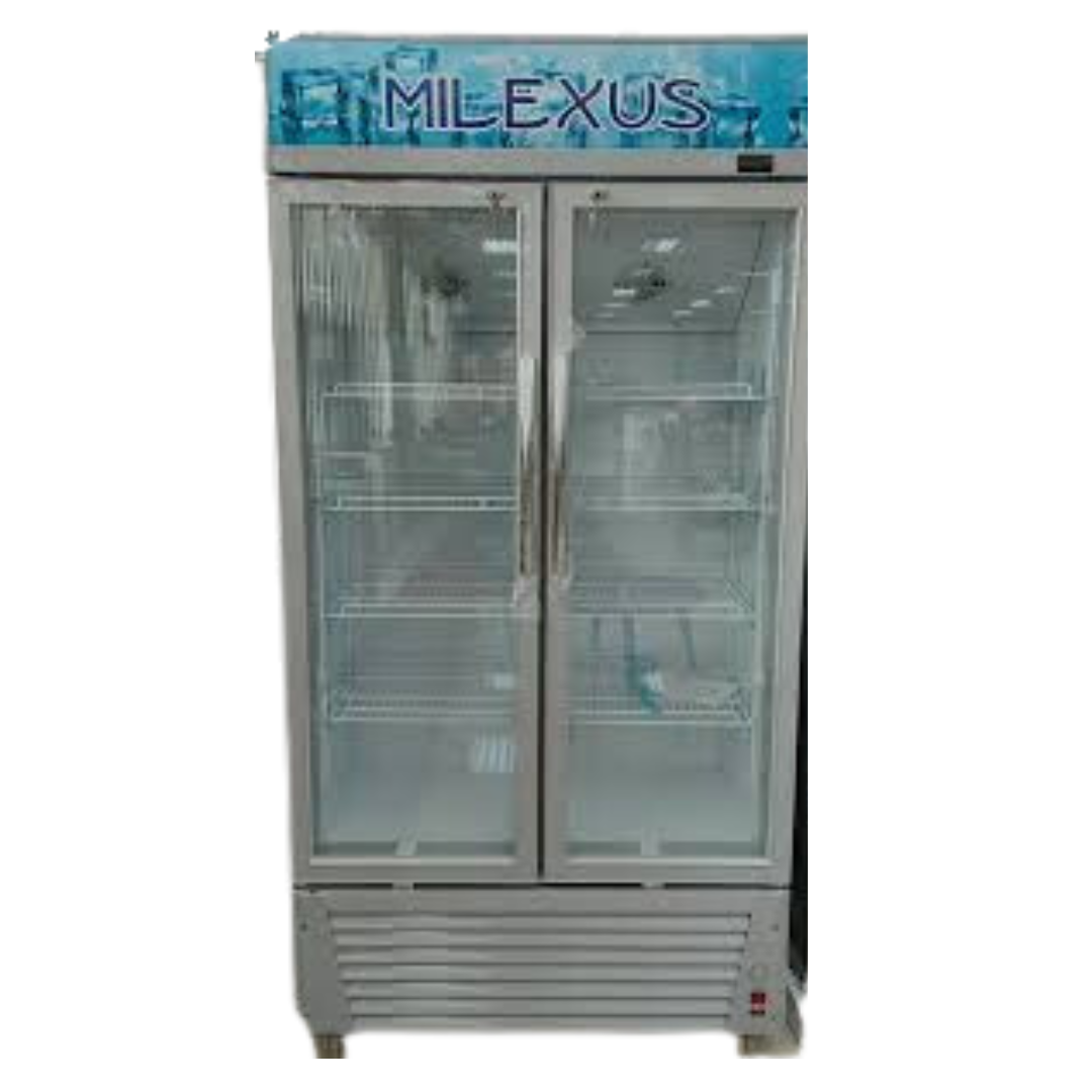 MILEXUS SHOWCASE DOUBLE DOOR 20CU FT CHILLER 110V