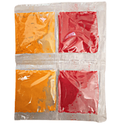 Pooja Turmeric, Kumkum (Dark Red/Maroon) Combo Set for Gifting All Occasions-Pack of 5 Sets