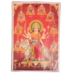 Goddess Durga Devi Photo with Card Board Frame