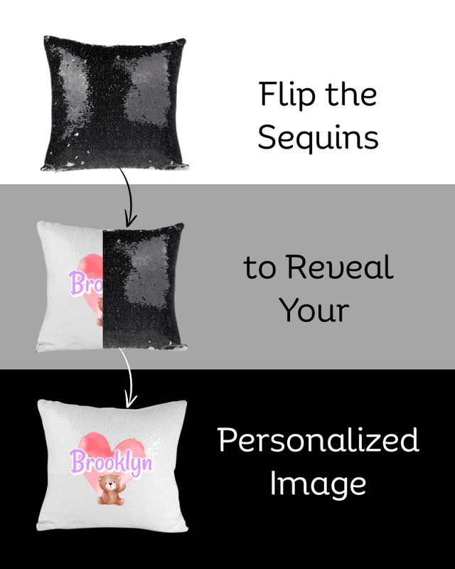 Personalized Flip Sequin Pillow Cover
