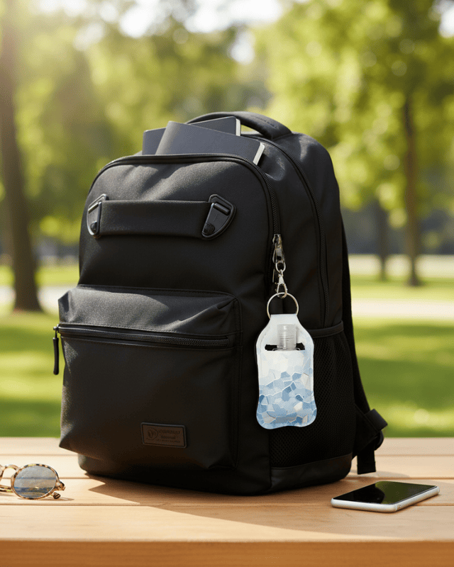 Geometric Hand Sanitizer Keychain