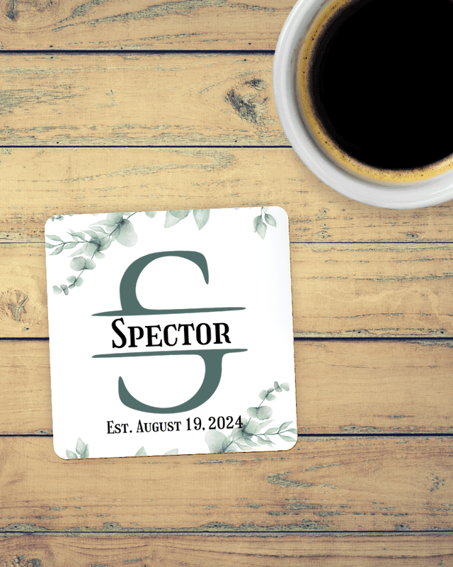 Personalized Monogram Coaster, Set of 4