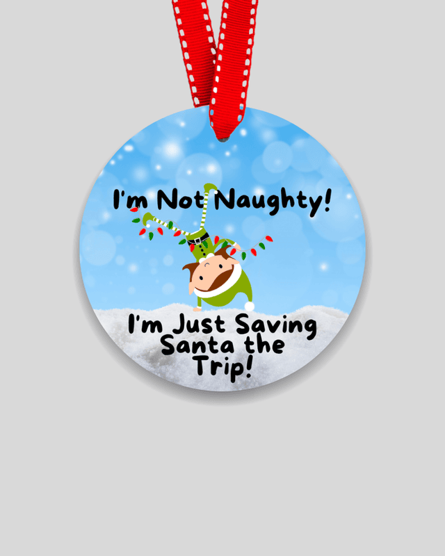 Naughty List Christmas Ornament