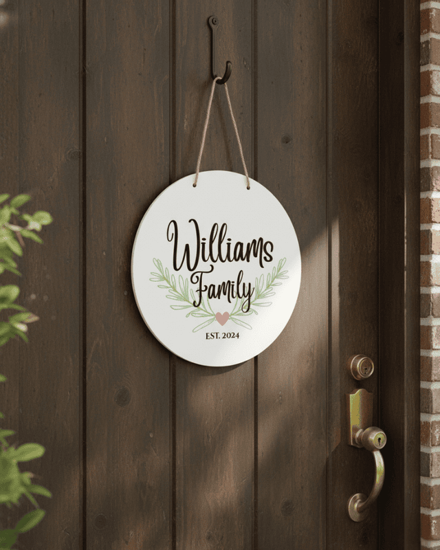 Personalized Family Established Door Sign