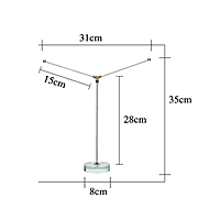Double flag stand crystal