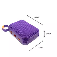 Portable Bluetooth Speaker - Waterproof Mini Wireless Speaker with Deep Bass, LED Buttons & Strap (Purple/Red)