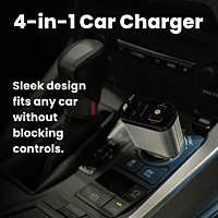 Multi-Port Car Charger - Fast Charging USB & Type-C Adapter with LED Light