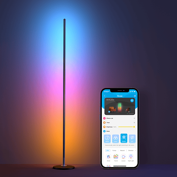 Govee RGBICW Smart Corner Floor Lamp