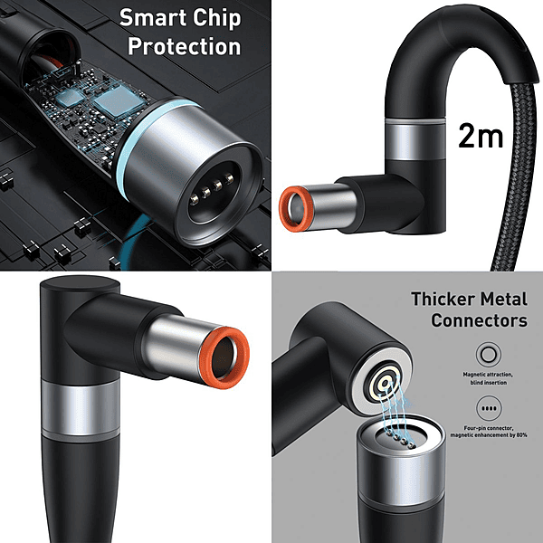 Baseus Zinc Magnetic Lenovo Charge Cable USB-C to DC Round Port (7.9*5.5mm)