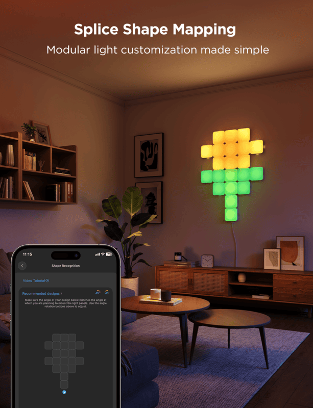 Govee Smart Mini Panel Lights Extension(6pcs in one set)