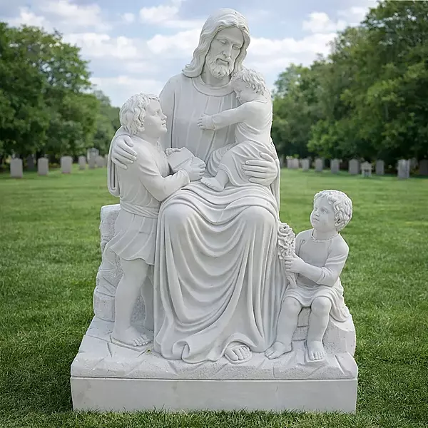 22" X 8" X 28" - DIE,SERP TOP,POL 2 BRP,WITH RECESSED AND RELIEF SCULPTURE JESUS ON FRONT OF NICHE,PER DRAWING - BAHAMA BLUE