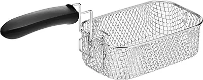 Electric Deep Fryer, 1500 Watt, 3 Liter, Frying Net, Lid - Silver Black