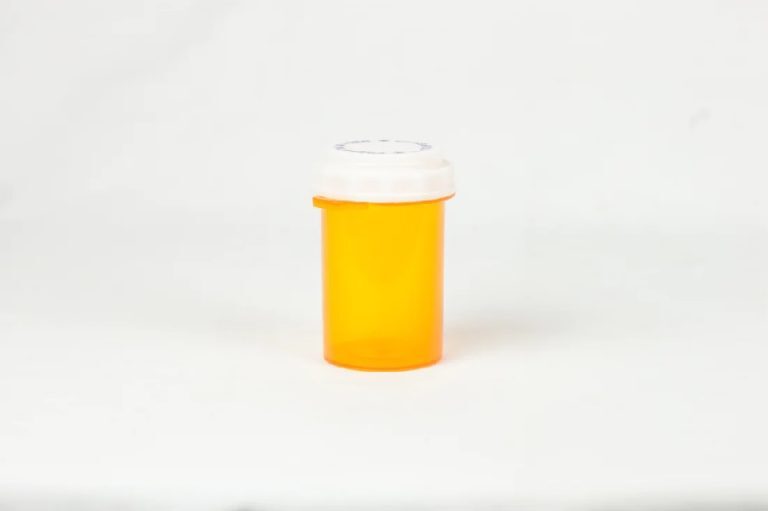 30 Dram Amber Thumb Tab Reversible Cap - 100 Count