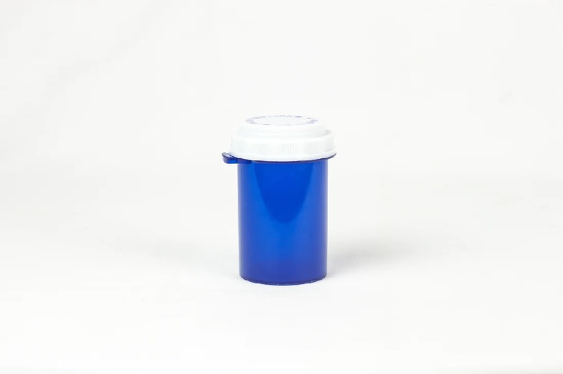 30 Dram Blue Thumb Tab Reversible Cap - 100 Count