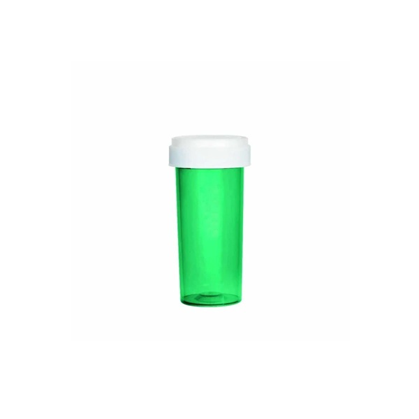 30 Dram Reversible Cap Vials Green (190 Units/Box)