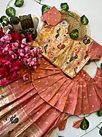 V765:Beautiful Two In One Paithani Tissue Lehenga Sets V765:Beautiful Two In One Paithani Tissue Lehenga Sets