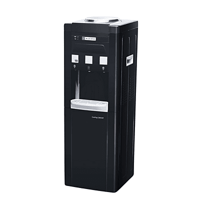 Side look of Blue star BWD3FMRGA- Black Water dispenser with cooling cabinet
