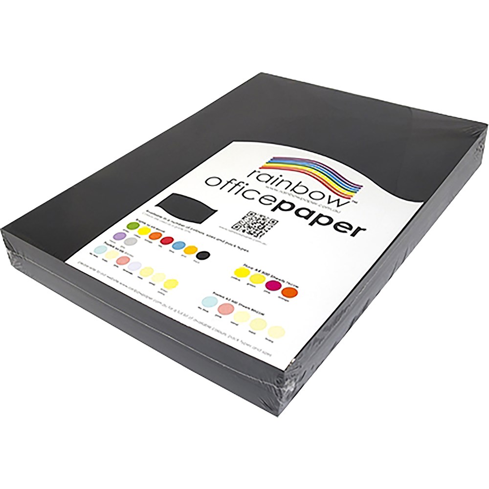 Rainbow Office Copy Paper A3 80gsm Black Ream of 500