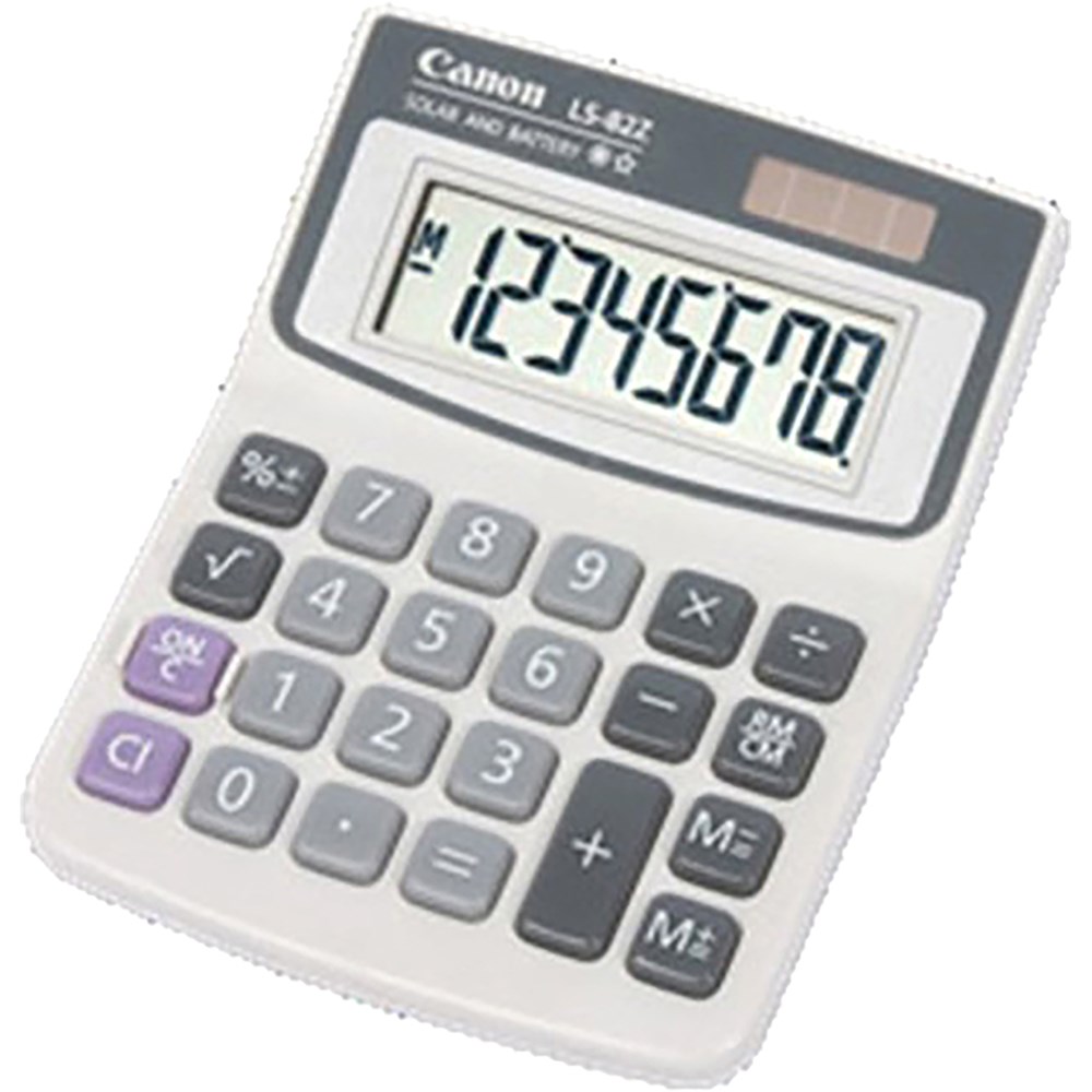 Canon LS82ZBL Mini Desktop Calculator 8 Digit Grey