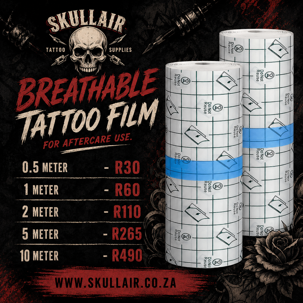 Protective Breathable Tattoo Film After Care Film / 2nd Skin