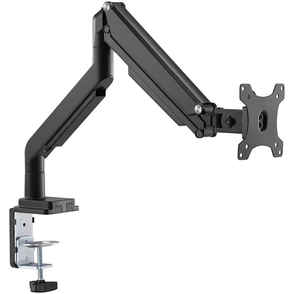 Ergovida Performance Gas Spring Aluminium Single Monitor Arm Black