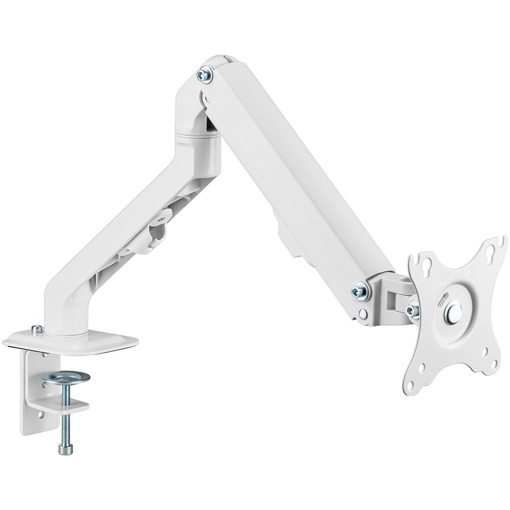 Ergovida Minimalist Spring Assisted Aluminium Single Monitor Arm White