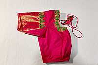 J483: Ready To Ship Beautiful Semi Kanchipattu Saree With Stitched Embroidery Work Blouse