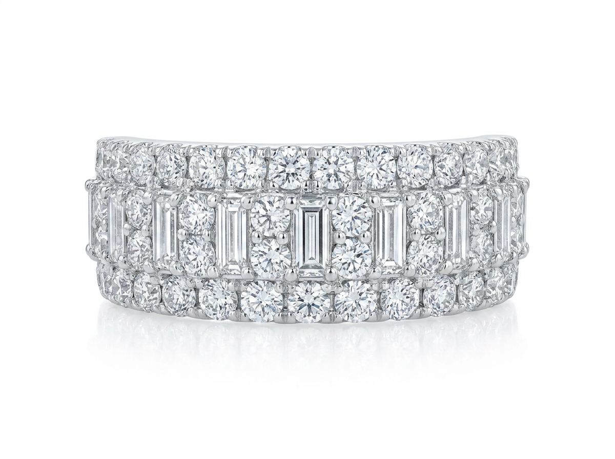 GRUESO PUROS DIAMANTES BG Y RD (SZ 6 1/4)