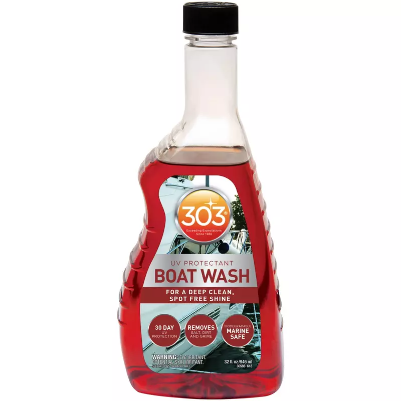 303 Products Marine Boat Wash with UV Protectant - For A Deep Clean, Spot Free Shine - 30 Day UV Protection - Removes Salt