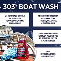 303 Products Marine Boat Wash with UV Protectant - For A Deep Clean, Spot Free Shine - 30 Day UV Protection - Removes Salt