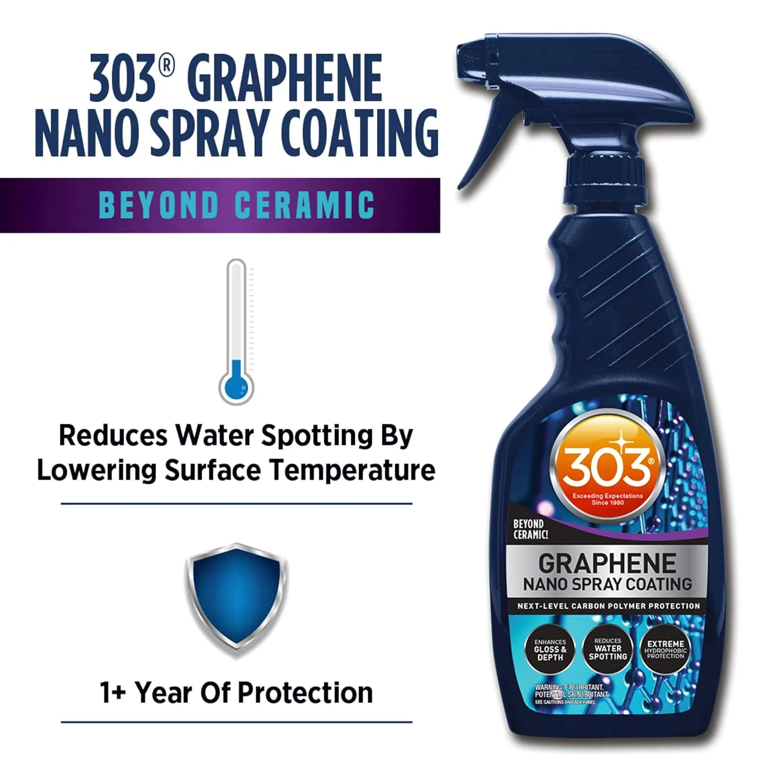 303 Products Graphene Nano Spray Coating - Enhanced Gloss & Hydrophobic Protection, 15.5 oz